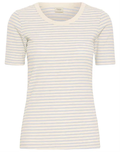 Fransa - FRHozana T-Shirt - Hydrangea Stripe
